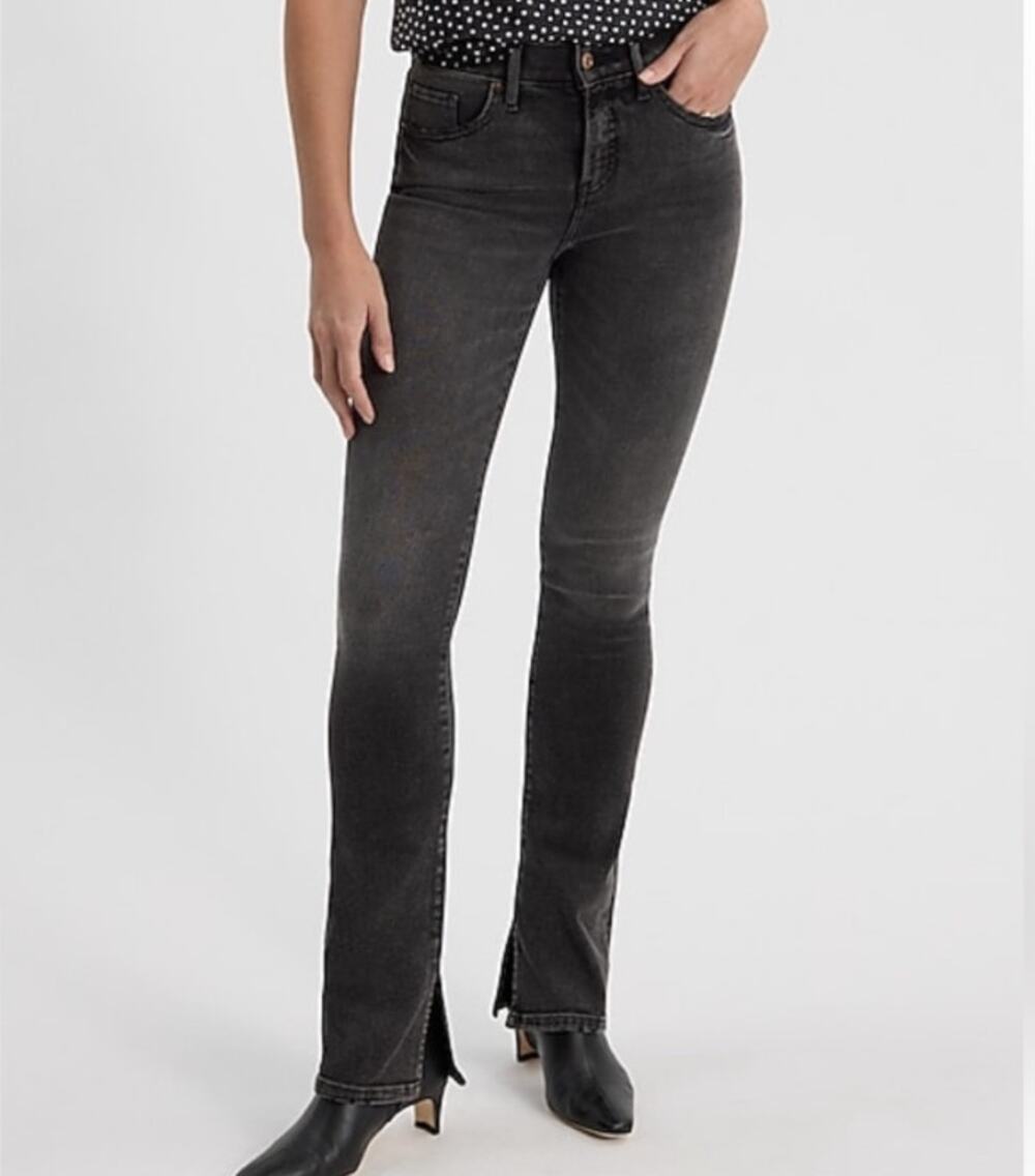 Express Skyscraper Jeans 27 4 Long Tall Dark Gray Black Wash Bootcut